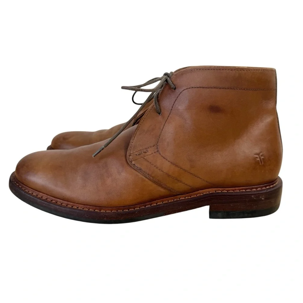 FRYE Murray Chukka Boots Cognac Brown Sz 9